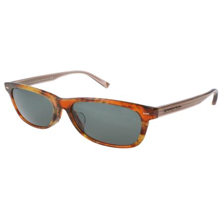 Zegna EZ0028F Aziatische pasvorm 55N Bruin Heren Zonnebril