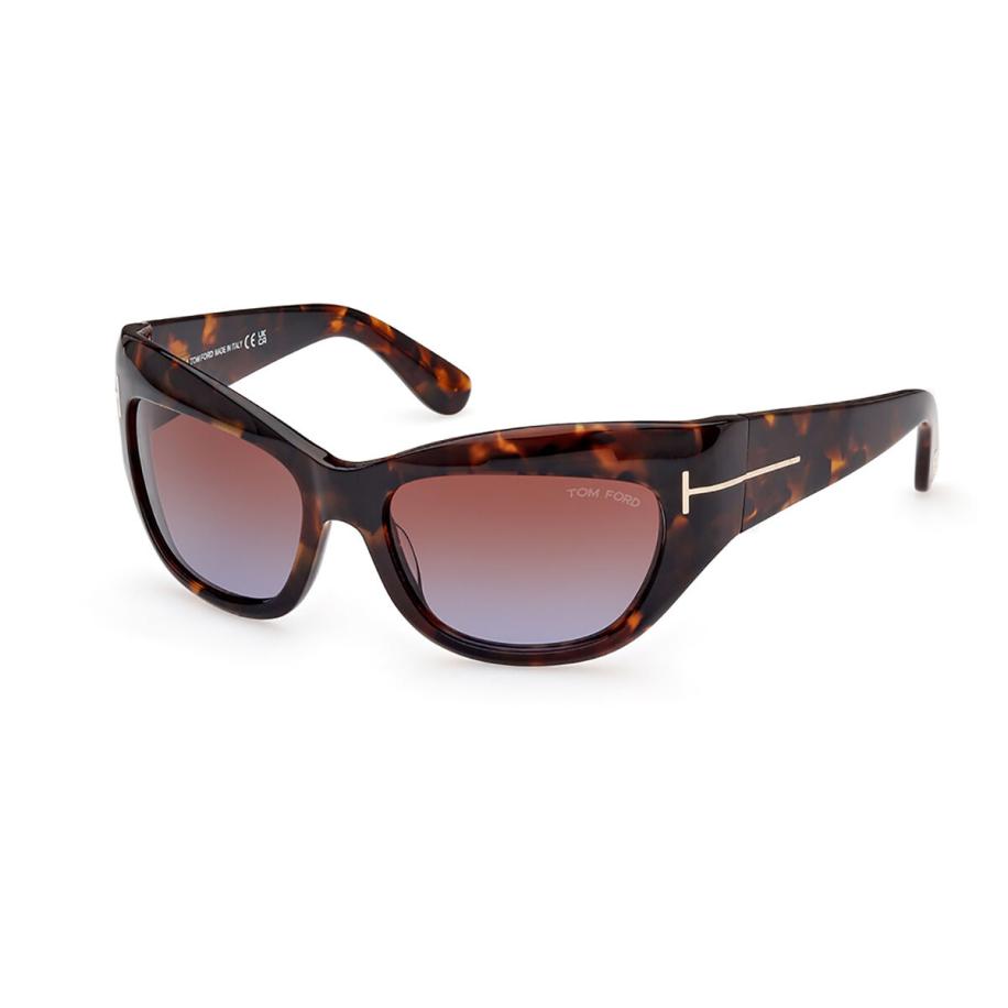 Tom Ford FT1065 BRIANNA 52F Tortoiseshell Dames Zonnebril