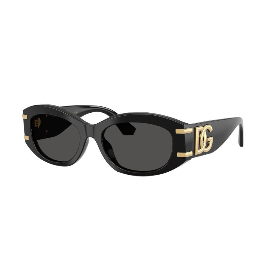 Dolce&Gabbana Vrouwelijk Sunglass DG4502 - Framekleur: Zwart, Lenskleur: Donkergrijs Grijs