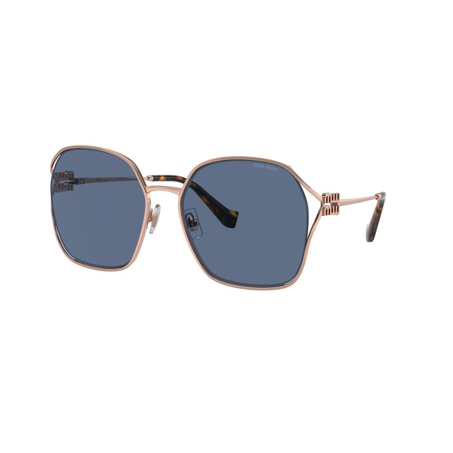 Miu Miu Vrouwelijk Sunglass MU 52WS - Framekleur: Roségoud, Lenskleur: Donkerblauw Blauw
