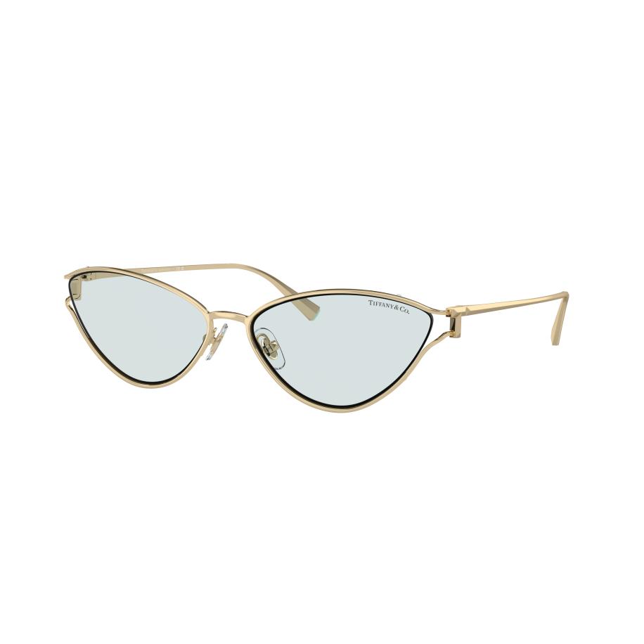 Tiffany & Co. Vrouwelijk Sunglass TF3095 - Framekleur: Lichtgoud, Lenskleur: Meekleurend azuur Blauw