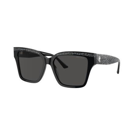 Jimmy Choo Vrouwelijk Sunglass JC5003 - Framekleur: Zwart glitter, Lenskleur: Donkergrijs