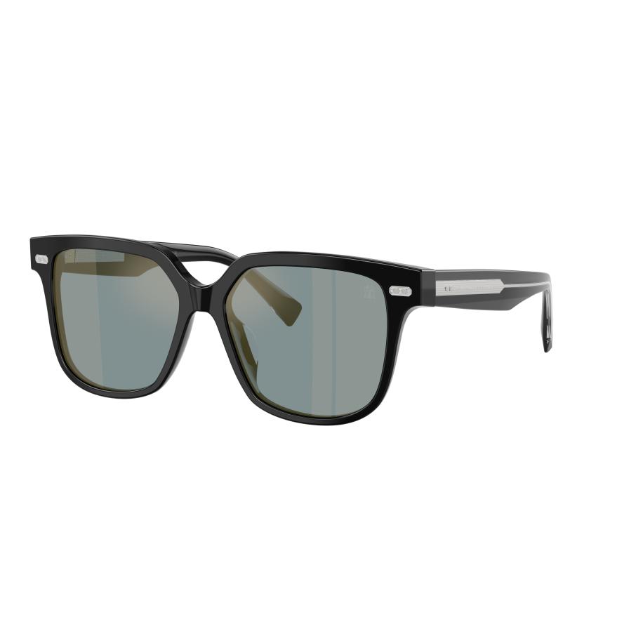 Brunello Cucinelli Vrouwelijk Sunglass BC4010S - Framekleur: Zwart, Lenskleur: Polar Blauw Gespiegeld Goud Multicolor