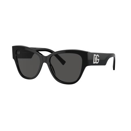 Dolce&Gabbana Vrouwelijk Sunglass DG4449 - Framekleur: Zwart, Lenskleur: Donkergrijs