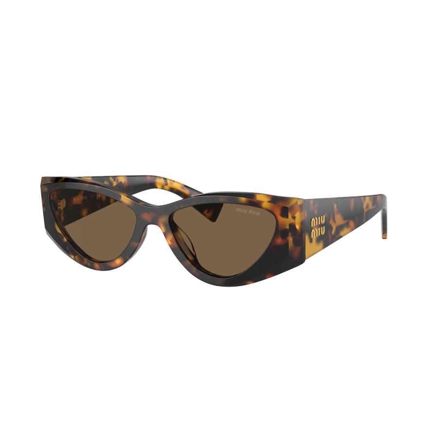 Miu Miu Vrouwelijk Sunglass MU 6YS - Framekleur: Havana honing, Lenskleur: Donkerbruin Bruin