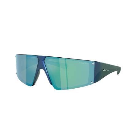 Arnette Mannelijk Sunglass AN4332 Saturnya - Framekleur: Alumina lichtblauw, Lenskleur: Lichtgroen gespiegeld blauw