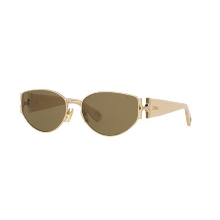 Chloé Vrouwelijk Sunglass CH0260S - Framekleur: Goud, Lenskleur: Groen