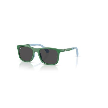 Ray-Ban Rb9084s Kids Bio-based zonnebril Groen Op Rubber Lichtblauw montuur Grijs glazen 47-16