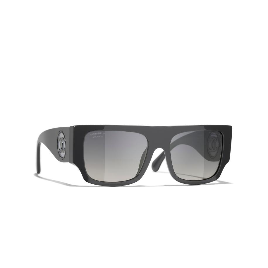 Chanel Vrouwelijk Sunglass Square Sunglasses CH5549 - Framekleur: Grijs, Lenskleur: Grijs Grijs