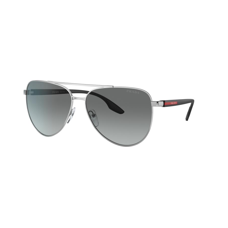 Prada Linea Rossa Mannelijk Sunglass PS 52WS - Framekleur: Zilver, Lenskleur: Grijs Gradiënt Grijs