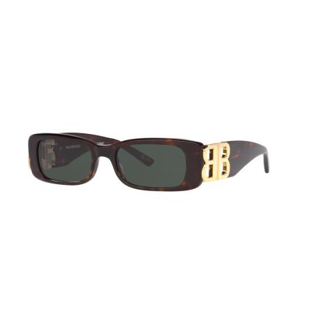 Balenciaga Vrouwelijk Sunglass BB0096S - Framekleur: Bruin, Lenskleur: Groen