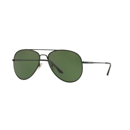 Sunglass Hut Collection Mannelijk Sunglass HU1001 - Framekleur: Zwart, Lenskleur: Polarized Groen Classic G-15