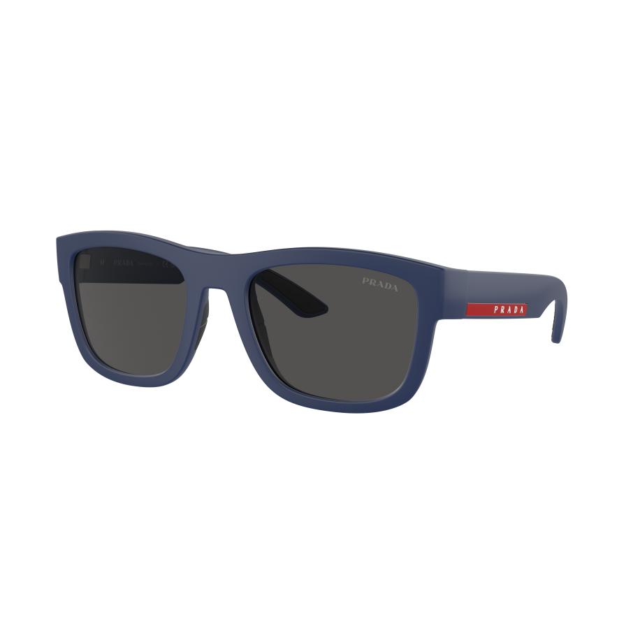 Prada Linea Rossa Mannelijk Sunglass PS 1ZS - Framekleur: Blauw rubber, Lenskleur: Donkergrijs Grijs