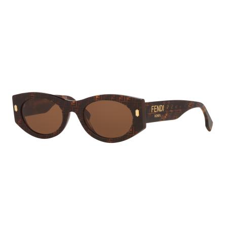 Fendi Vrouwelijk Sunglass FE40125I - Framekleur: Tortoise, Lenskleur: Bruin