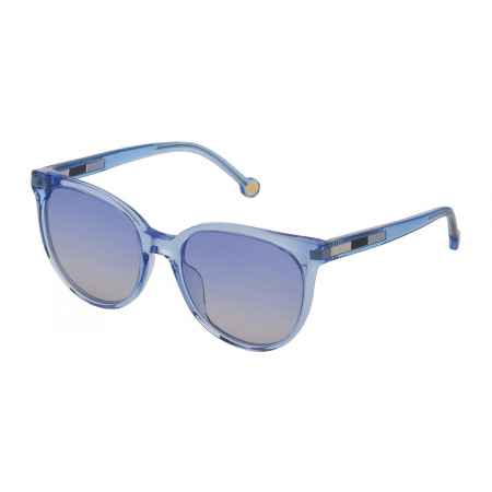 Carolina Herrera SHE830 095A Blauw Heren Zonnebril