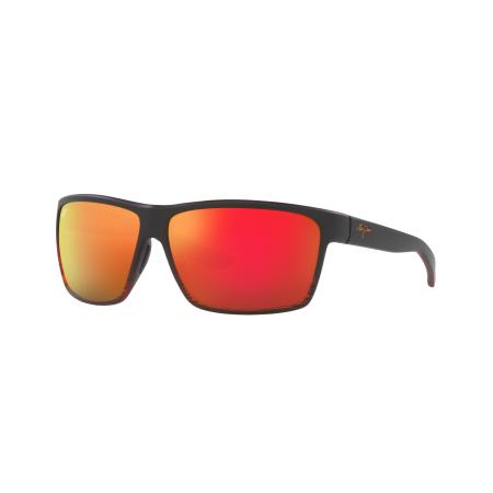 Maui Jim Unisex Sunglass Alenuihaha - Framekleur: Wijnrood Havana, Lenskleur: Hawaii Lava U+2122 Mirror Polarized