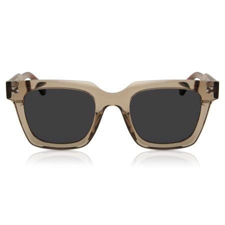 Heren Vierkant Volledige rand Plastic Bruin Zonnebril - Arise Collective