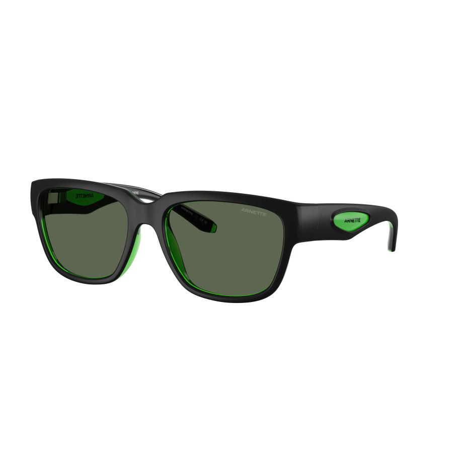 Arnette Mannelijk Sunglass AN4366 Bounce - Framekleur: Zwart/Groen, Lenskleur: Donkergroen Groen