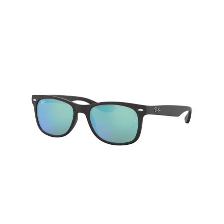 Ray-Ban Unisex Sunglass RB9052S New Wayfarer Kids - Framekleur: Zwart, Lenskleur: Blauw