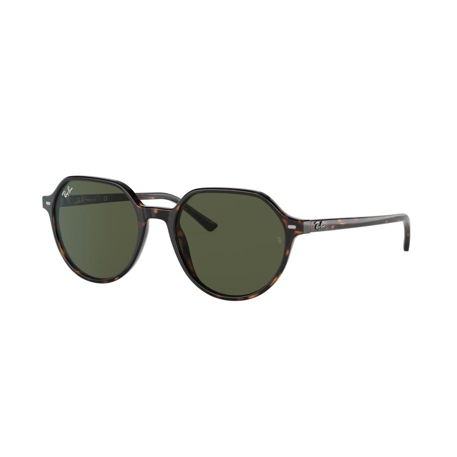 Ray-Ban Unisex Sunglass RB2195 Thalia - Framekleur: Havana, Lenskleur: Groen Groen