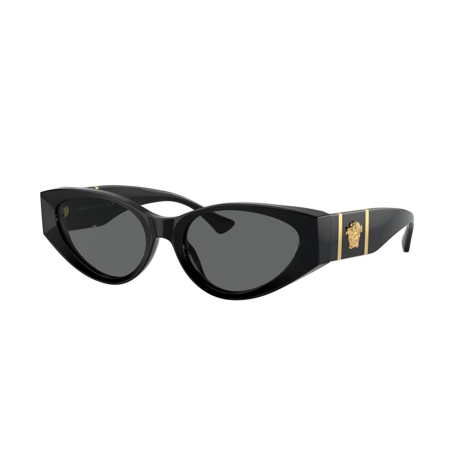 Versace Vrouwelijk Sunglass VE4454 - Framekleur: Zwart, Lenskleur: Donkergrijs Grijs