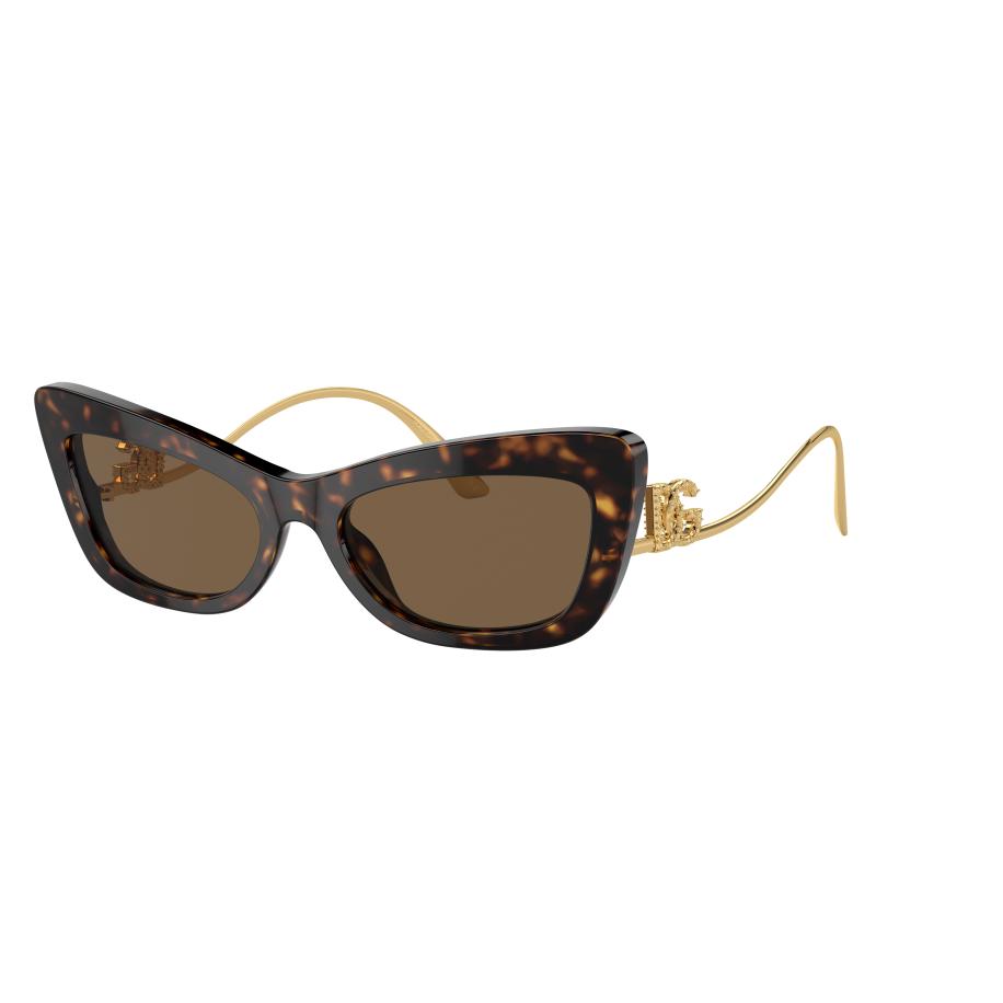 Dolce&Gabbana Vrouwelijk Sunglass DG4467B - Framekleur: Havana, Lenskleur: Donkerbruin Bruin