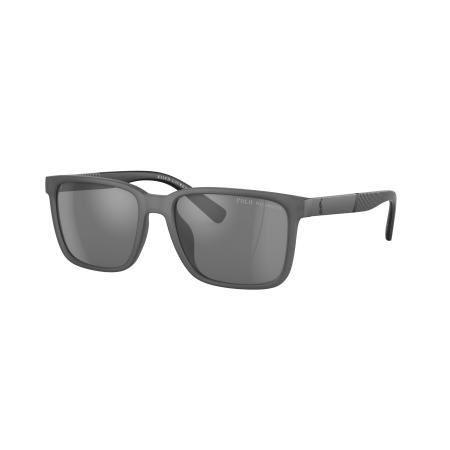 Polo Ralph Lauren Mannelijk Sunglass PH4189U - Framekleur: Mat transparant grijs, Lenskleur: Polar Grijs Gespiegeld Zilver