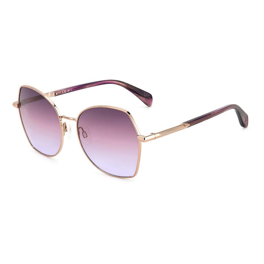 Rag & Bone RNB1067/G/S Aziatische pasvorm AU2/QR Goud Dames Zonnebril