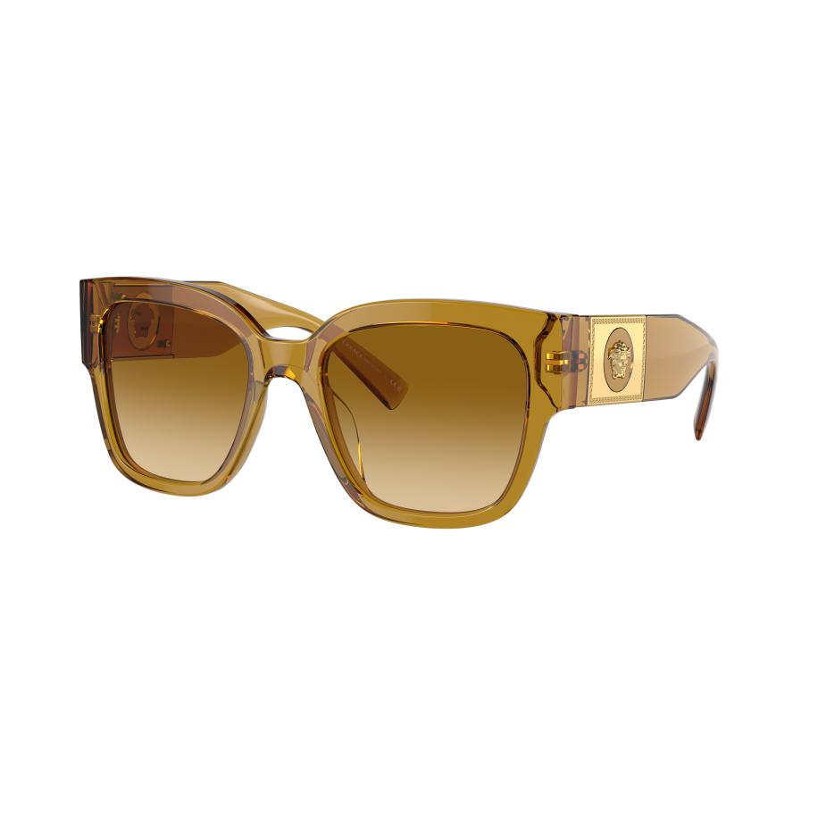 Versace Vrouwelijk Sunglass VE4437U - Framekleur: Transparant Honing, Lenskleur: Lichtgeel gradiënt oker Multicolor