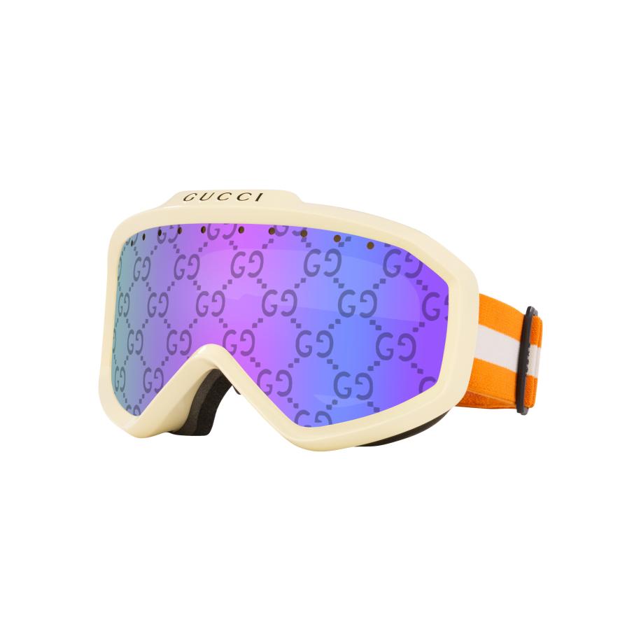 Gucci Unisex Sunglass GG1210S - Framekleur: Zwart op zilver, Lenskleur: Roze Roze