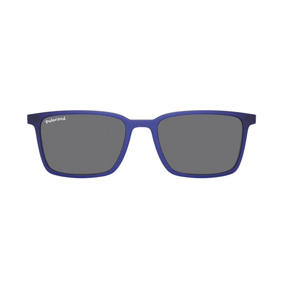 Heren Rechthoek Clip-On TR90 Blauw Zonnebril - SmartBuy Collection