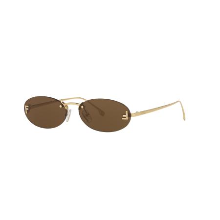 Fendi Vrouwelijk Sunglass Fe4075Us - Framekleur: Goud, Lenskleur: Groen