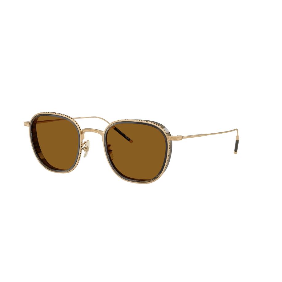 Oliver Peoples Unisex Sunglass OV1321ST TK-9 Sun Gold Plated - Framekleur: 18k verguld, Lenskleur: Echt Bruin Bruin