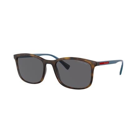 Prada Linea Rossa Mannelijk Sunglass PS 01TS Lifestyle - Framekleur: Havana Rubber, Lenskleur: Polarized grijs