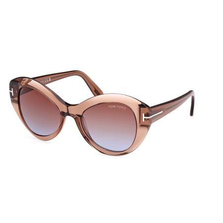 Tom Ford FT1084 GUINEVERE 48F Bruin Dames Zonnebril