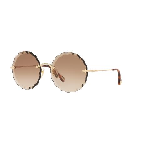 Chloé Unisex Sunglass CH0047S - Framekleur: Goudbruin, Lenskleur: Bruin Gradiënt