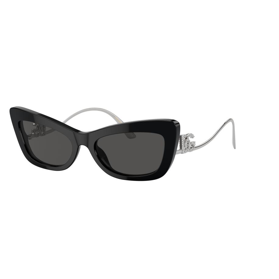 Dolce&Gabbana Vrouwelijk Sunglass DG4467B - Framekleur: Zwart, Lenskleur: Donkergrijs Grijs