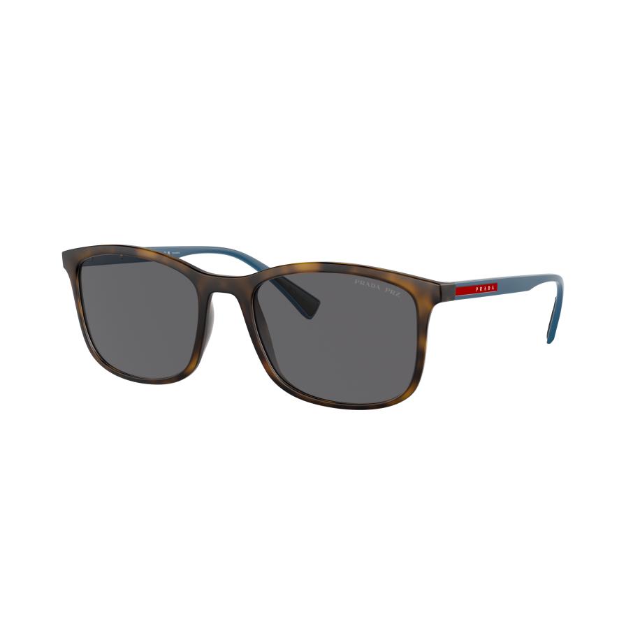 Prada Linea Rossa Mannelijk Sunglass PS 1TS Lifestyle - Framekleur: Havana Rubber, Lenskleur: Polarized grijs Grijs