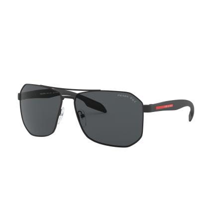 Prada Linea Rossa Mannelijk Sunglass PS 51VS - Framekleur: Zwart rubber, Lenskleur: Polarized grijs