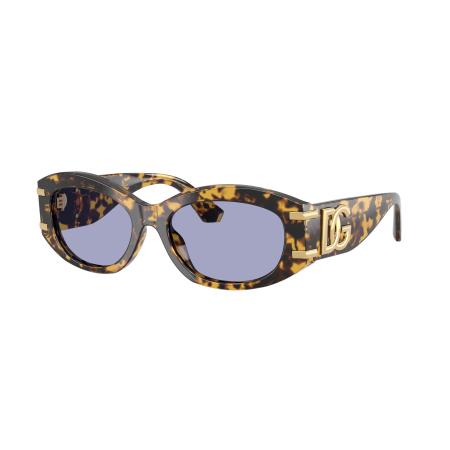Dolce&Gabbana Vrouwelijk Sunglass DG4502 - Framekleur: Geel Havana, Lenskleur: Violet