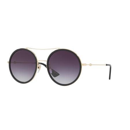 Gucci Vrouwelijk Sunglass GG0061S - Framekleur: Goud, Lenskleur: Grijs