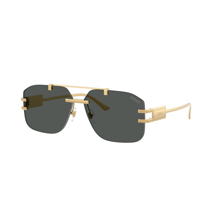 Versace Mannelijk Sunglass VE2275 - Framekleur: Goud, Lenskleur: Donkergrijs Grijs
