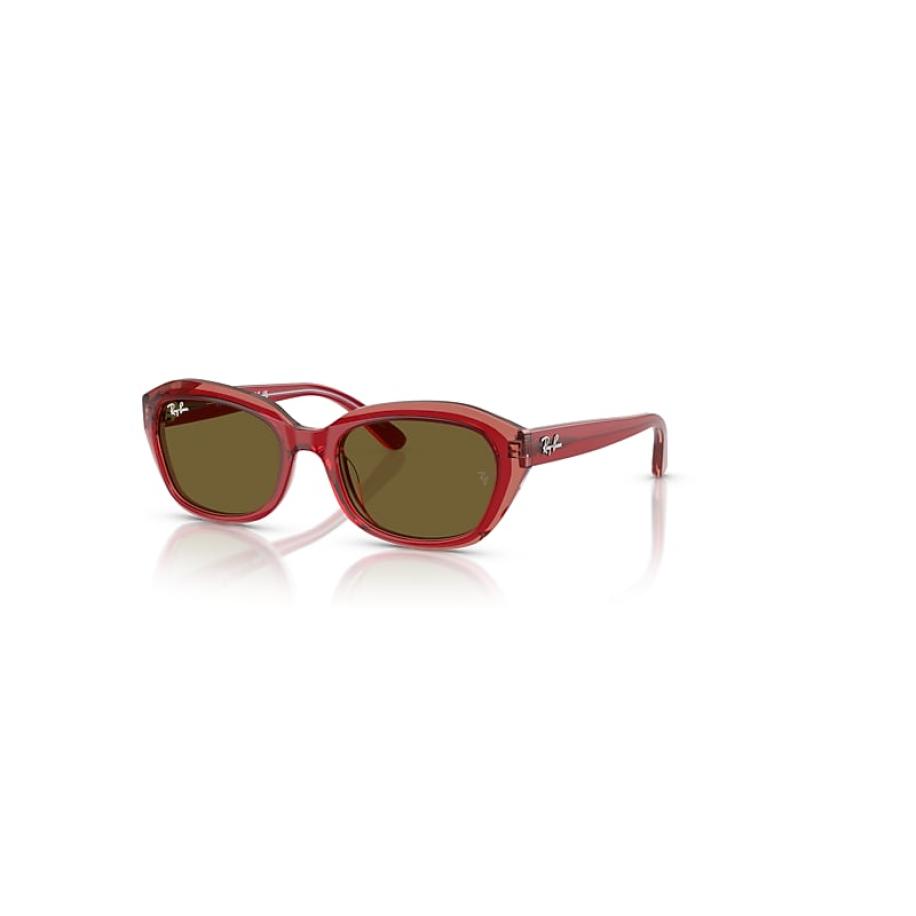 Ray-Ban State Street Kids zonnebril Top Rood En Oranje En Lichtpaars montuur Bruin glazen 48-17 Multicolor