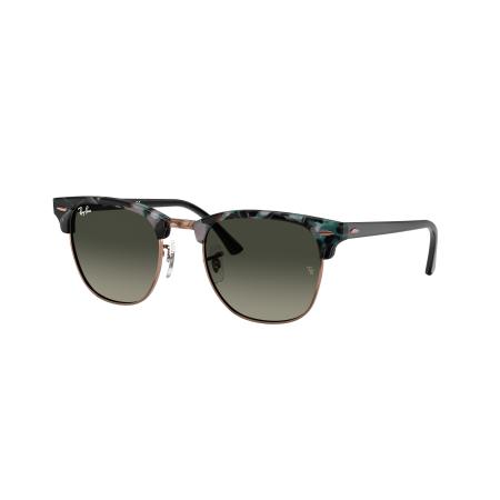 Ray-Ban Unisex Sunglass RB3016 Clubmaster Fleck - Framekleur: Grijs groen, Lenskleur: Grijs Gradiënt