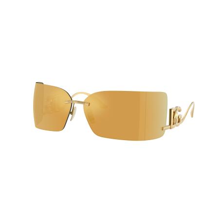 Dolce&Gabbana Vrouwelijk Sunglass DG2319 - Framekleur: Goud, Lenskleur: Bruin Gespiegeld Goud