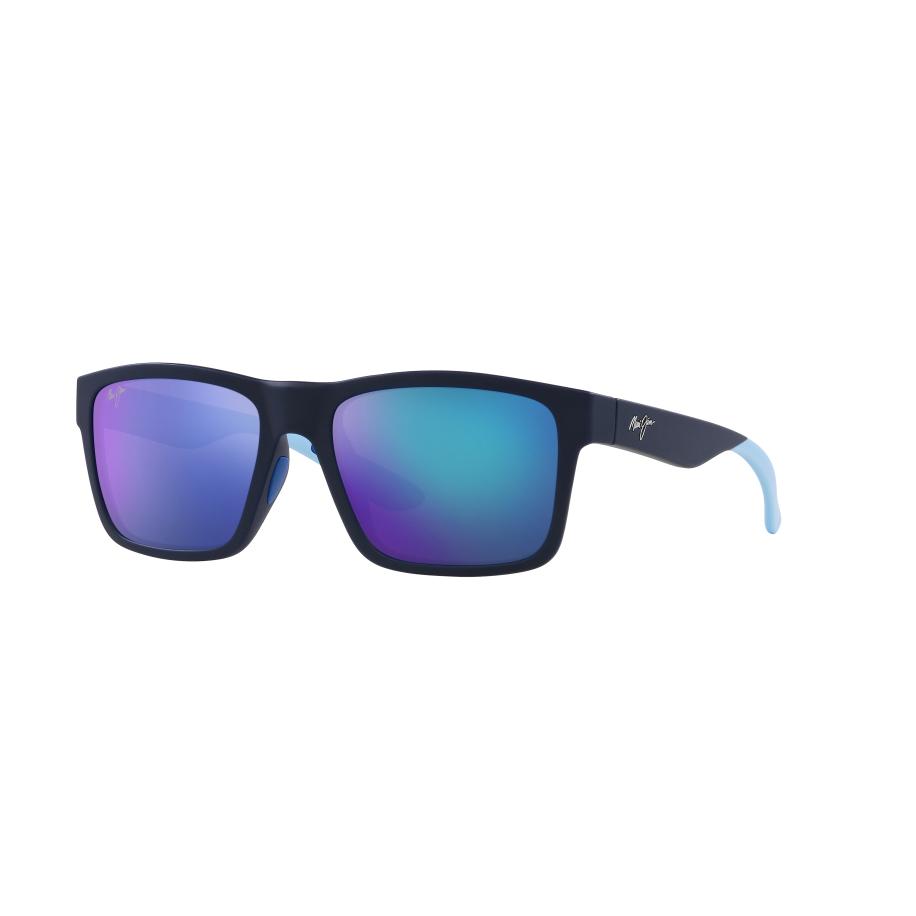 Maui Jim Unisex Sunglass The Flats - Framekleur: Blue Multicolor, Lenskleur: Blauw gespiegeld polarized Blauw