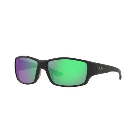 Maui Jim Mannelijk Sunglass Local Kine - Framekleur: Zwart Groen, Lenskleur: MAUI GreenU+00AD Mirror Polarized