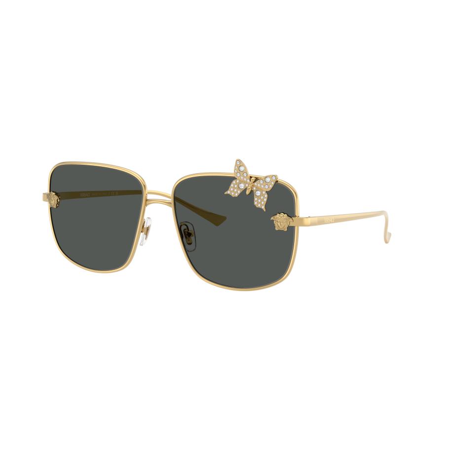 Versace Vrouwelijk Sunglass VE2282 - Framekleur: Goud, Lenskleur: Donkergrijs Grijs