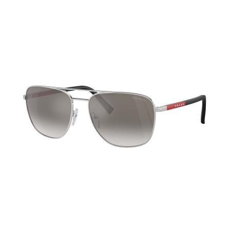 Prada Linea Rossa Mannelijk Sunglass PS 54ZS - Framekleur: Zilver, Lenskleur: Gradiënt Grijs Gespiegeld Zilver