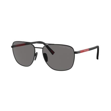 Prada Linea Rossa Mannelijk Sunglass PS 54ZS - Framekleur: Matzwart, Lenskleur: Donkergrijs Polar